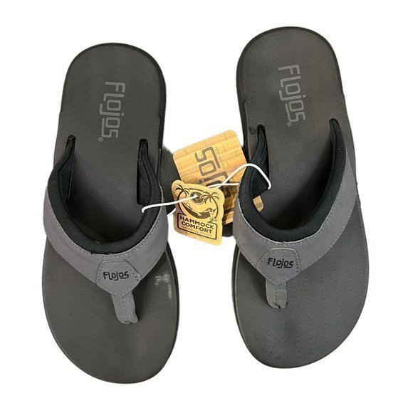 NWT FLOJOS Grey Jayden Ultra Comfort Sock With Two Tone Strap Sandals (8) - Picture 2 of 9